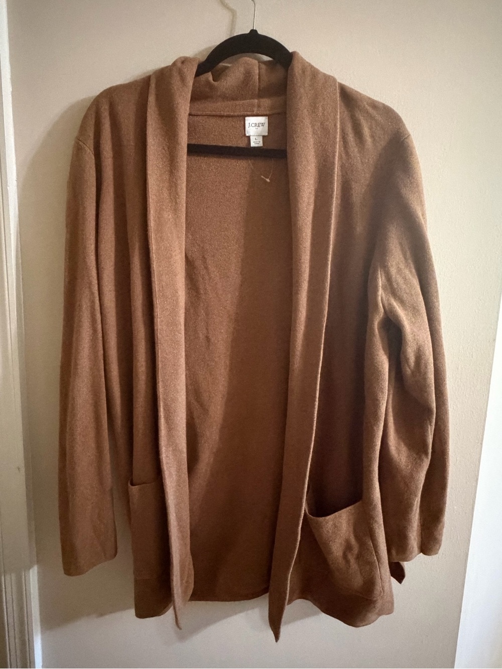 J. Crew Brown Knit Open Cardigan